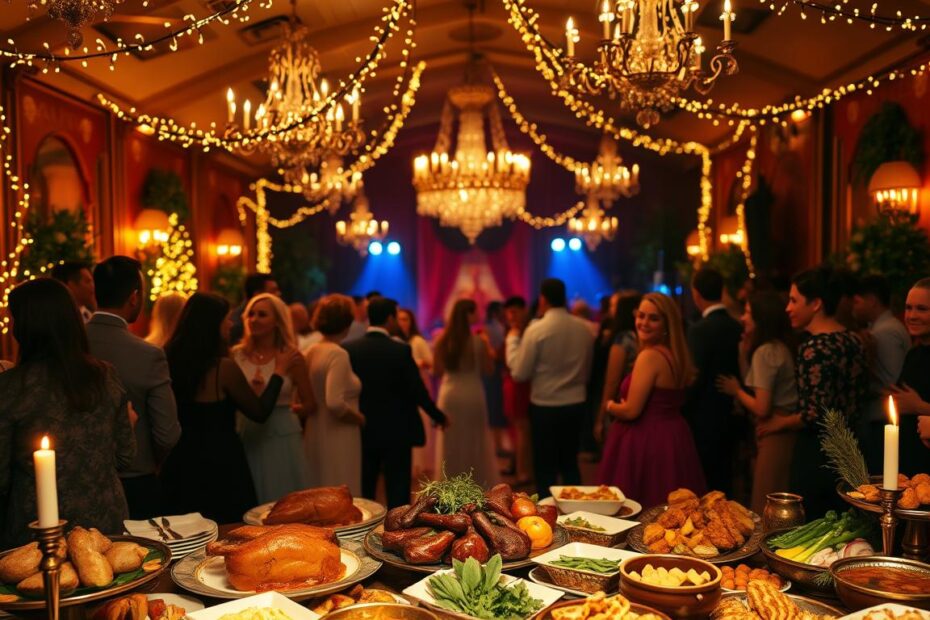 Sonhar com festa com comida: celebração ou excessos?